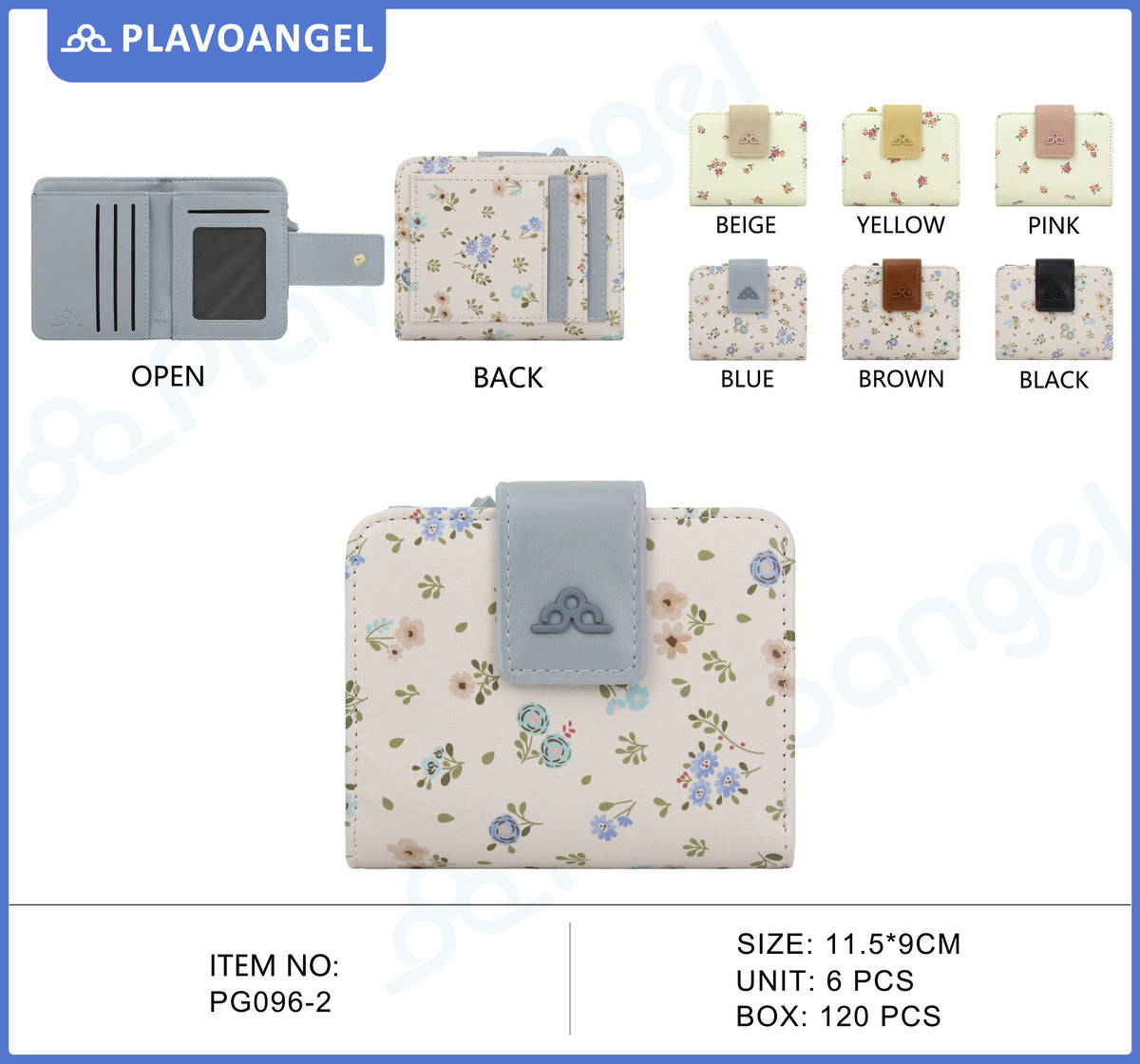 Floral Print Compact PU Wallet