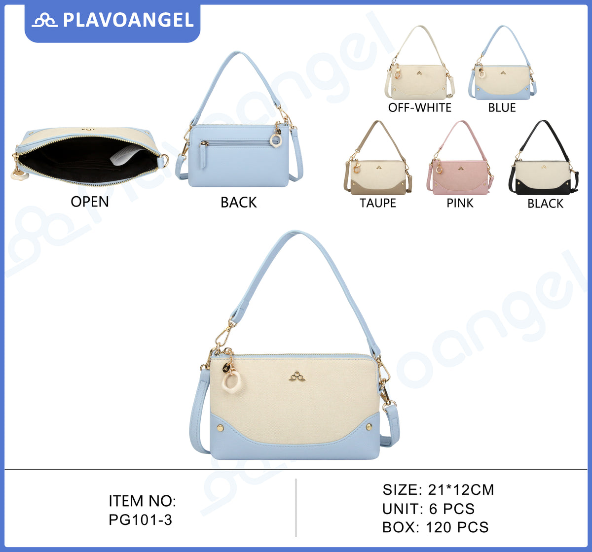 Chic Two-Tone Canvas Crossbody