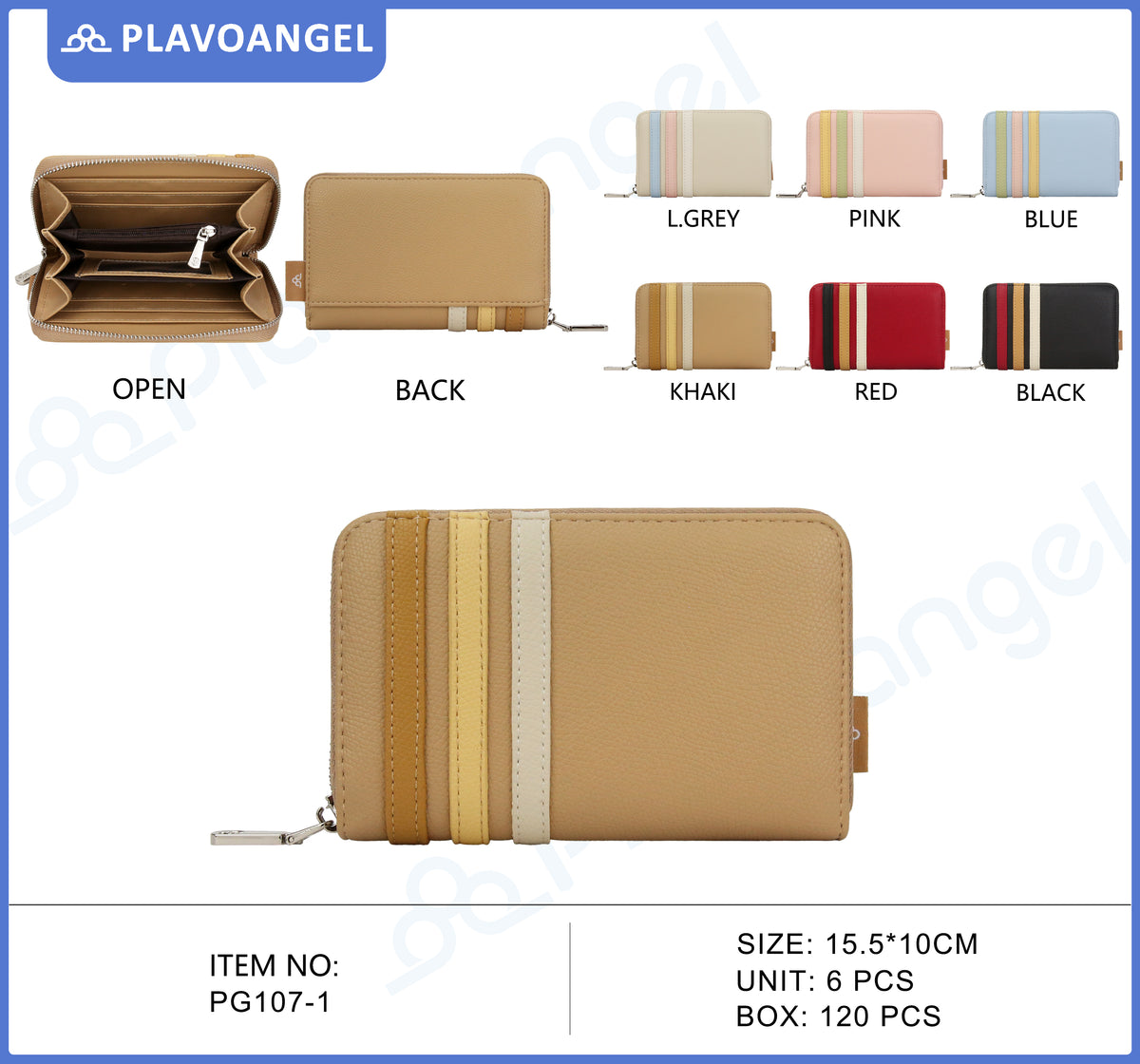Chic Striped PU Leather Wallet