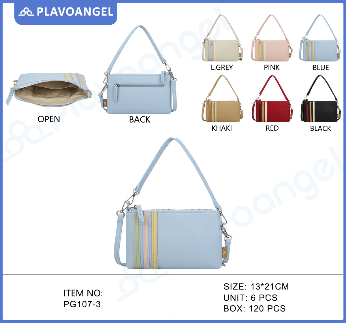 Chic Striped Convertible Crossbody Bag